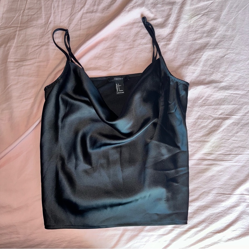 Black Cowl Neck Cami